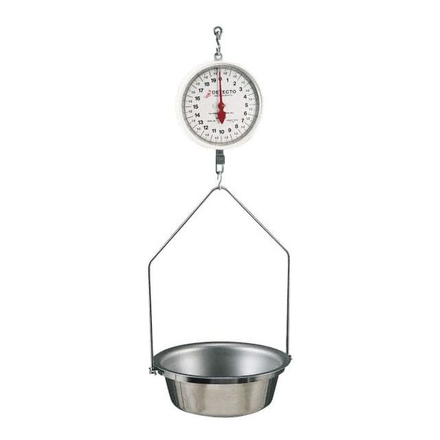 40 Lb Dial Hanging Scale with Stainless Steel Round Pan MPN:MCS-40F