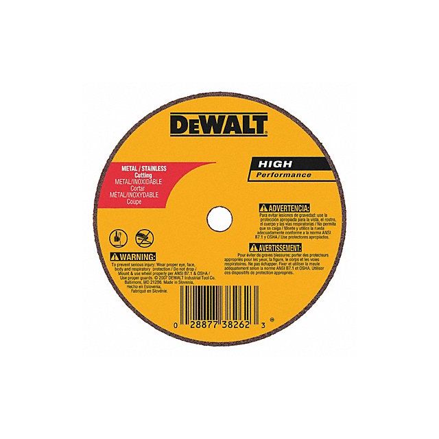 Abrasive Cut-Off Wheel 0.035 Thick MPN:DW8708