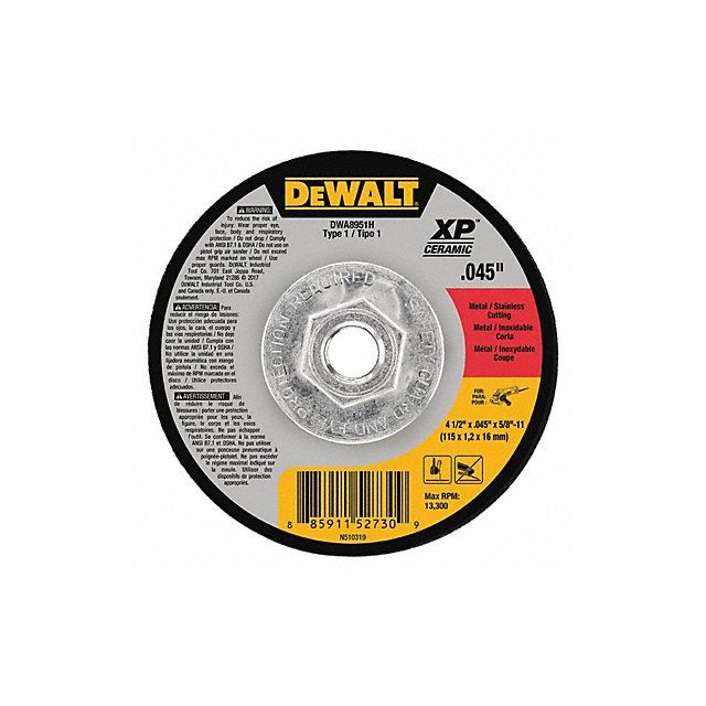Abrasive Cut-Off Wheel 0.045 Thick MPN:DWA8951H