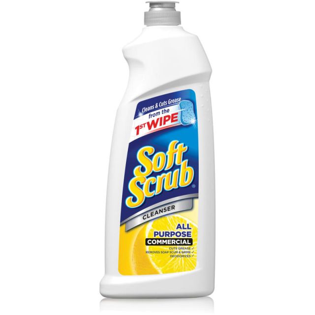 Soft Scrub All Purpose Cleanser - For Multi Surface, Multipurpose - 36 fl oz (1.1 quart) - Lemon Scent - 6 / Carton - Non-scratching, Residue-free (Min Order Qty 2) MPN:15020CT
