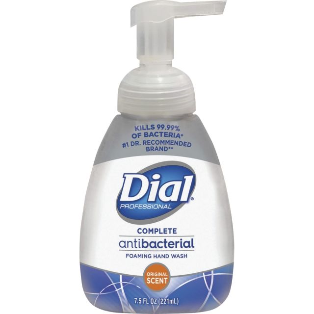 Dial Complete Antibacterial Foam Hand Wash Soap, Original Scent, 7.5 Oz Pump Bottle (Min Order Qty 12) MPN:2936