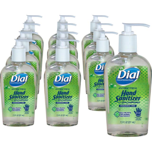 Dial Hand Sanitizer - 7.50 oz - Pump Bottle Dispenser - Kill Germs, Bacteria Remover, Mold Remover, Yeast Remover - Hand - Fragrance-free, Dye-free - 12 / Carton (Min Order Qty 2) MPN:01585