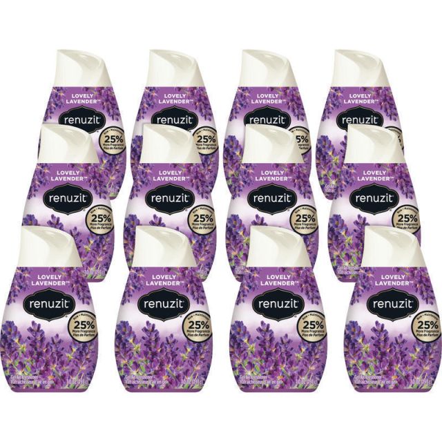Dial Renuzit Adjustable Cone Gel Air Fresheners, Lovely Lavender, 7 Oz, Pack Of 12 (Min Order Qty 3) MPN:35001CT