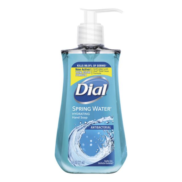 Dial Spring Water Antibacterial Liquid Hand Soap, Fresh Scent, 7.5 Oz Bottle (Min Order Qty 11) MPN:DIA 02670