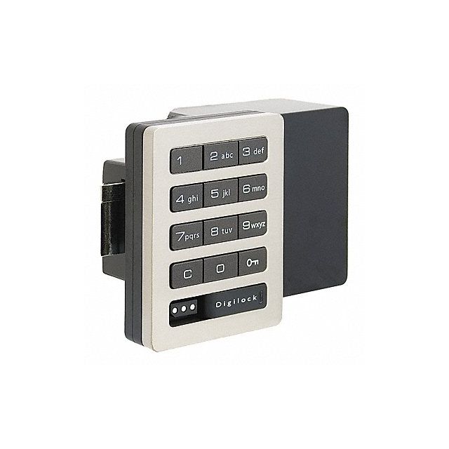 Electronic Lock Brushed Nickel 12 Button MPN:APS-619-01-02