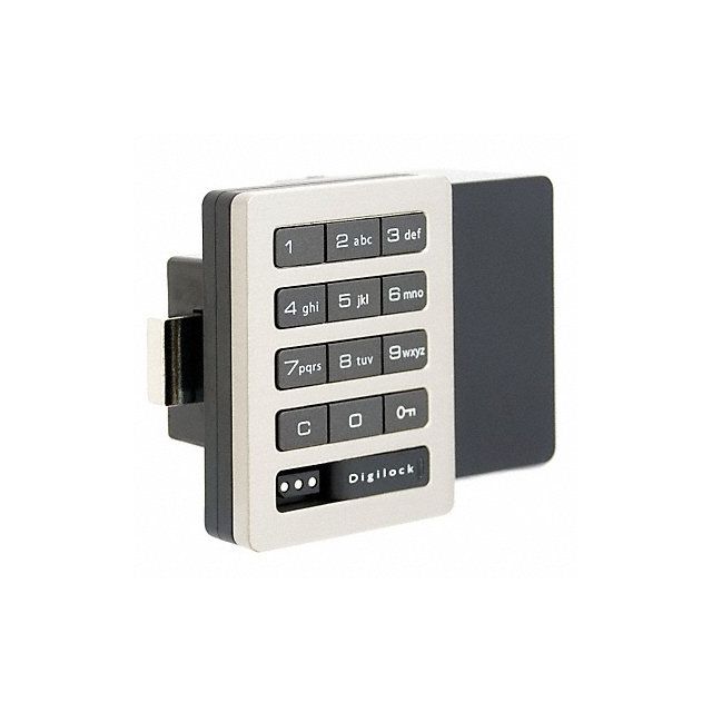 Electronic Lock Brushed Nickel 12 Button MPN:APS-619-01-0D-GR01