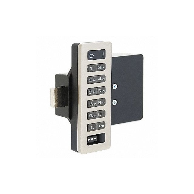 Electronic Lock Brushed Nickel 12 Button MPN:ATV-619-01-01-GR01