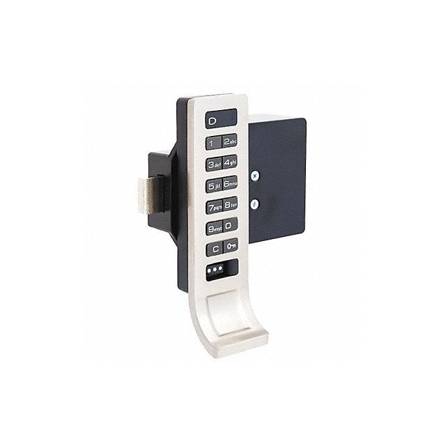 Electronic Lock Brushed Nickel 12 Button MPN:ATV-619-01-21-GR01