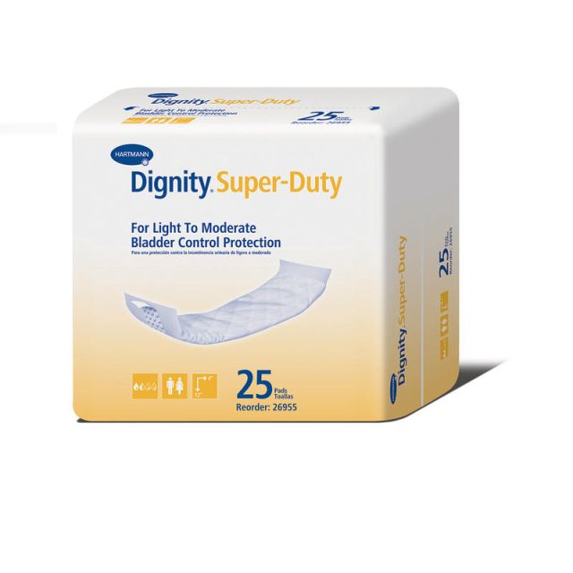 Dignity Super-Duty Pads, 4in x 12in, Box Of 25 (Min Order Qty 6) MPN:HU26955