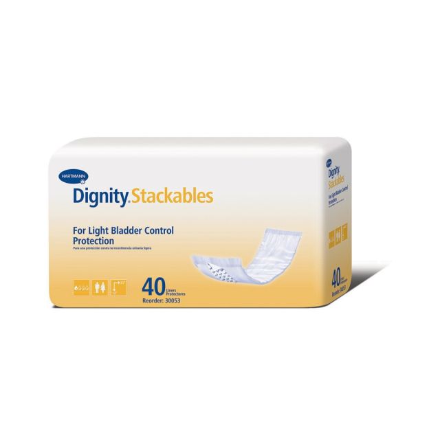 Dignity Stackables Pads, 3 1/2in x 12in, Box Of 40 (Min Order Qty 4) MPN:HU30053
