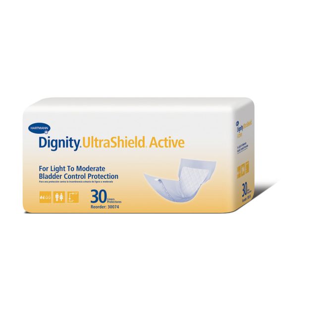 Dignity UltraShield Active Liners, 7 1/2in x 15.4in, Box Of 30 (Min Order Qty 3) MPN:WH30074