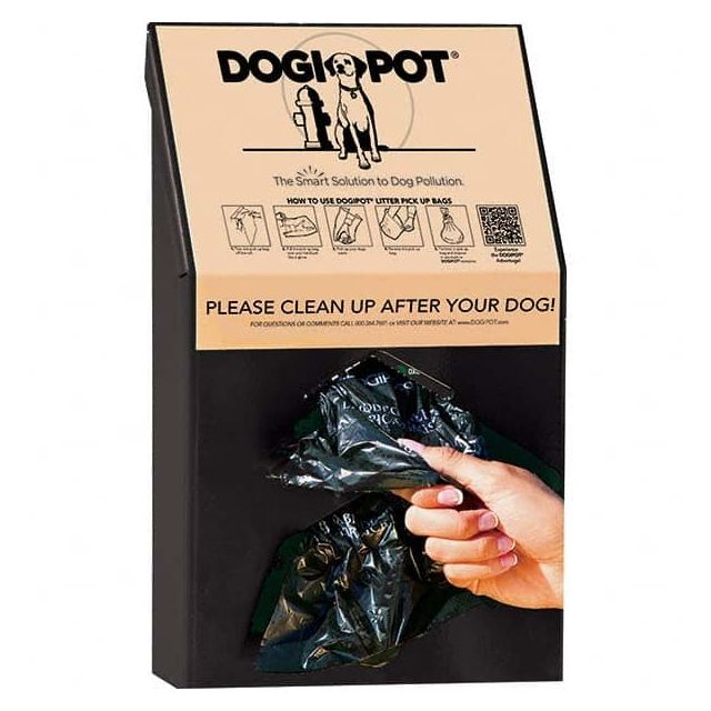 Pet Waste Stations, Container Shape: Rectangle , Overall Height Range (Feet): 4' - 8' , Waste Container Width/Diameter (Inch): 9-3/8  MPN:1002BLK-2