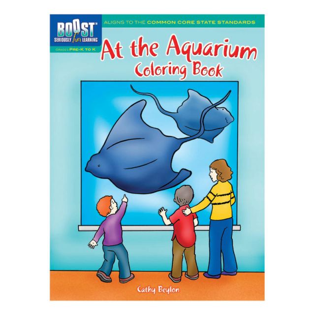 Dover Publications Boost Coloring Book, At the Aquarium, Grades Pre-K - K (Min Order Qty 8) MPN:DP-493970