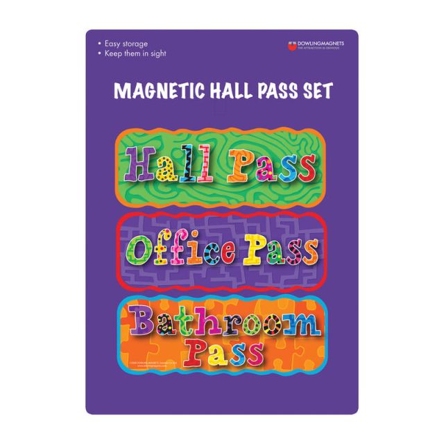 Dowling Magnets Magnetic Hall Pass Sets, Multicolor, Pack of 2 (Min Order Qty 2) MPN:DO-735204-2