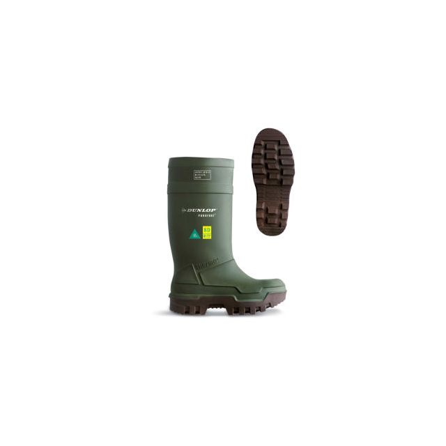 Dunlop® Purofort® Thermo+ Full Safety Men's Work Boots Size 8 Green E662843-8