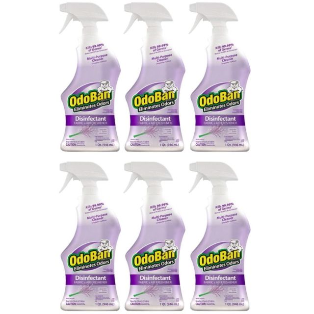 OdoBan Odor Eliminator Disinfectant Spray, Lavender Scent, 32 Oz Bottle, Case Of 6 (Min Order Qty 2) MPN:9101016PK-OD