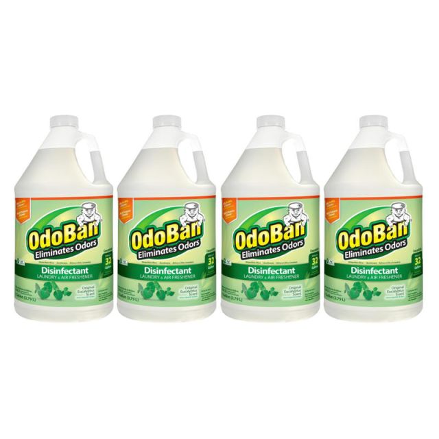 OdoBan Odor Eliminator Disinfectant Concentrate, Original Eucalyptus Scent, 128 Oz Bottle, Case Of 4 MPN:9110614PK-OD