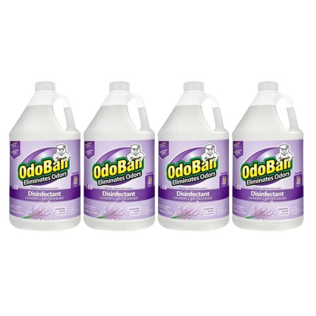 OdoBan Odor Eliminator Disinfectant Concentrate, Lavender Scent, 128 Oz Bottle, Case Of 4 MPN:9111014PK-OD