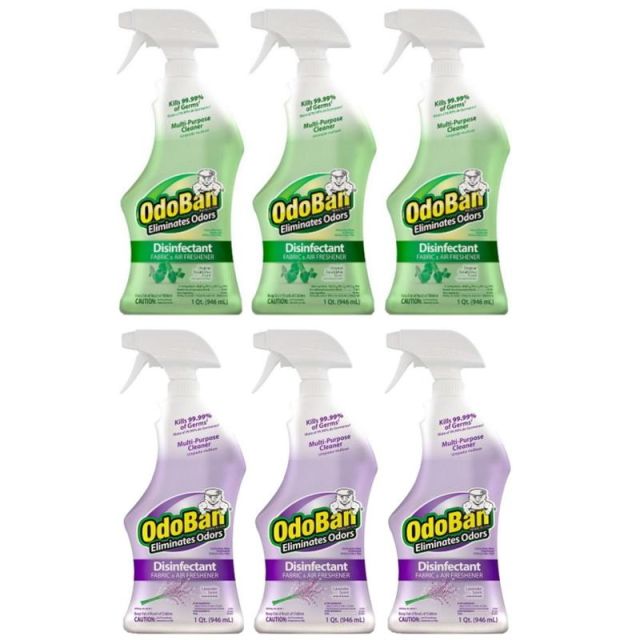 OdoBan Odor Eliminator Disinfectant Spray, Original Eucalyptus And Lavender Scent, 32 Oz Bottle, Case Of 6 (Min Order Qty 2) MPN:91SPRAY6CT-OD
