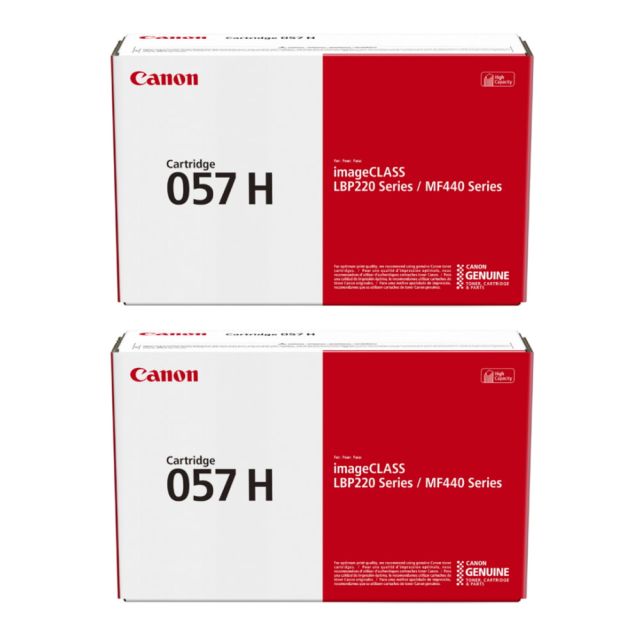 Canon 057 High-Yield Black Toner Cartridges, Pack Of 2, 3010C001 MPN:CRG057HK2PK-OD