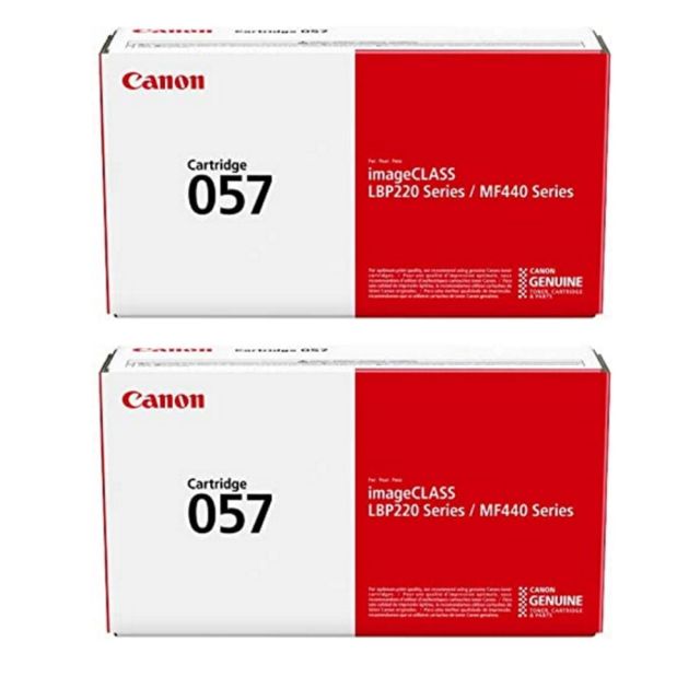 Canon 057 Black Toner Cartridges, Pack Of 2, 3009C001 MPN:CRG057K2PK-OD