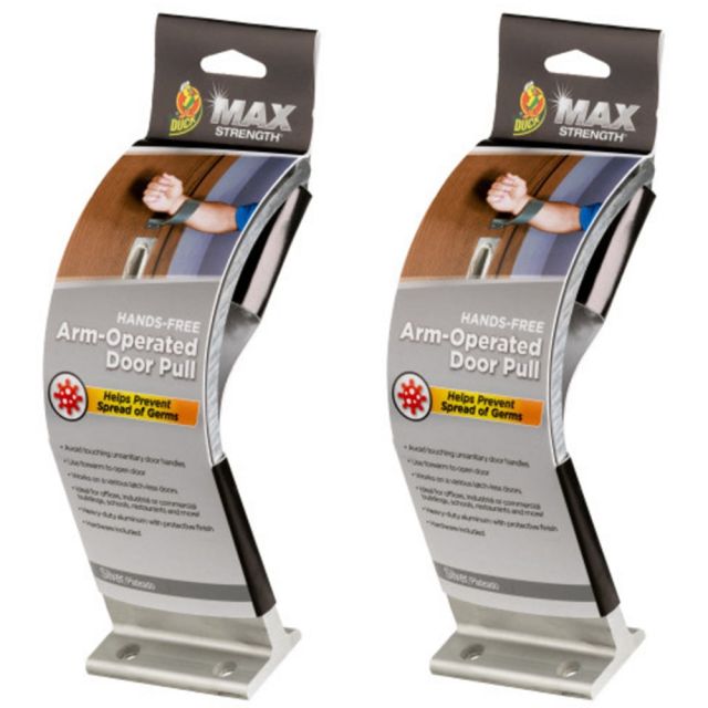 Duck Brand Max Strength Hands-Free Arm-Operated Door Pulls, Pack Of 2 Door Pulls (Min Order Qty 2) MPN:287364PK2-OD
