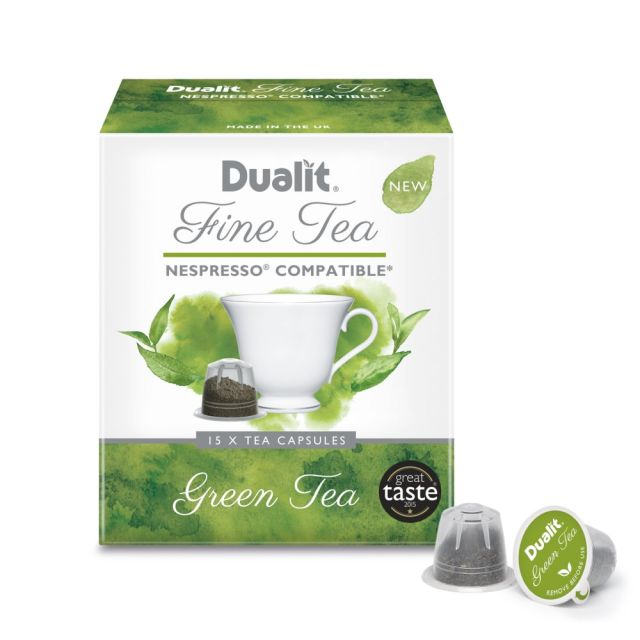 Dualit And Nespresso Compatible Fine Tea NX Capsules, Green Tea, 2.2 Grams, Carton Of 60 15882