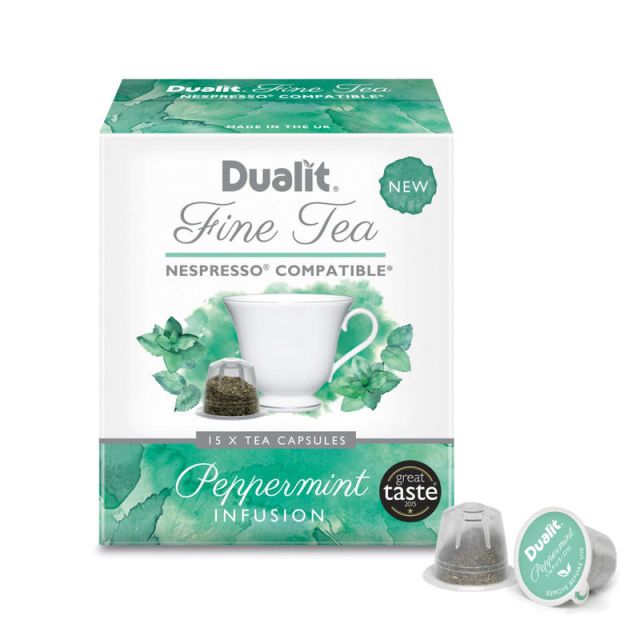 Dualit And Nespresso Compatible Fine Tea NX Capsules, Peppermint, 2.2 Grams, Carton Of 60 15883