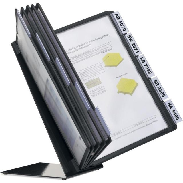 VARIO Table 10 Display Panel System - Table - Support A4 8.50in x 11in Media - Sturdy, Rugged, Anti-glare, Non Expandable - Black - 1 Each MPN:552201