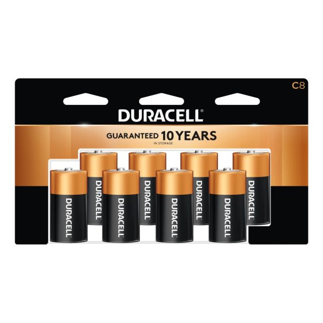 Duracell Coppertop C Alkaline Batteries, Pack Of 8, 3 Hang Hole Packaging (Min Order Qty 5) MPN:MN14R8DW