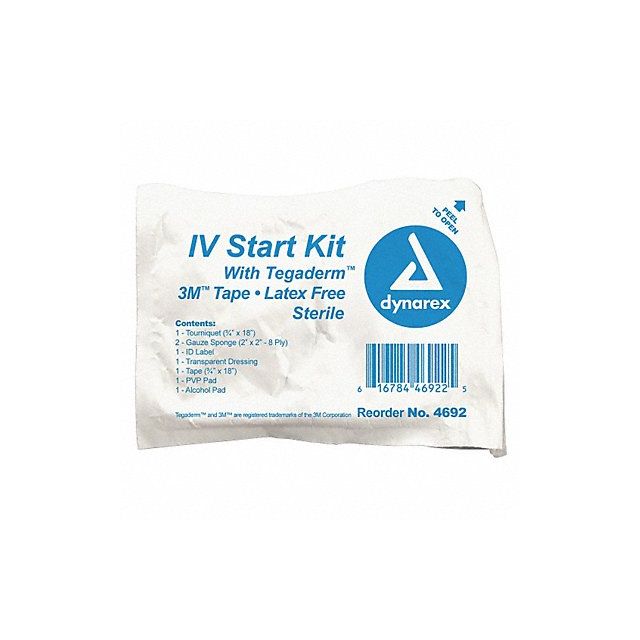 IV Start Kit 3/4 X 18 Tourniquet PK50 MPN:4692