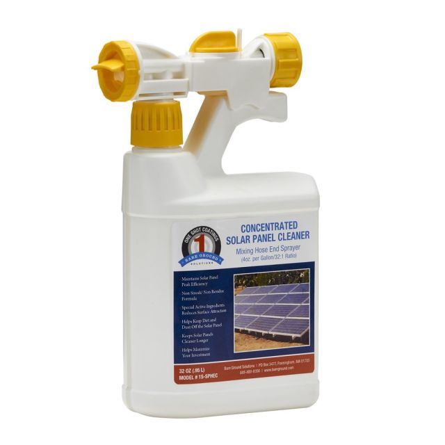Bare Ground Solutions 1 Shot Concentrated Solar Panel Cleaner, 32 Oz Bottle (Min Order Qty 2) MPN:1S-SPCHEC