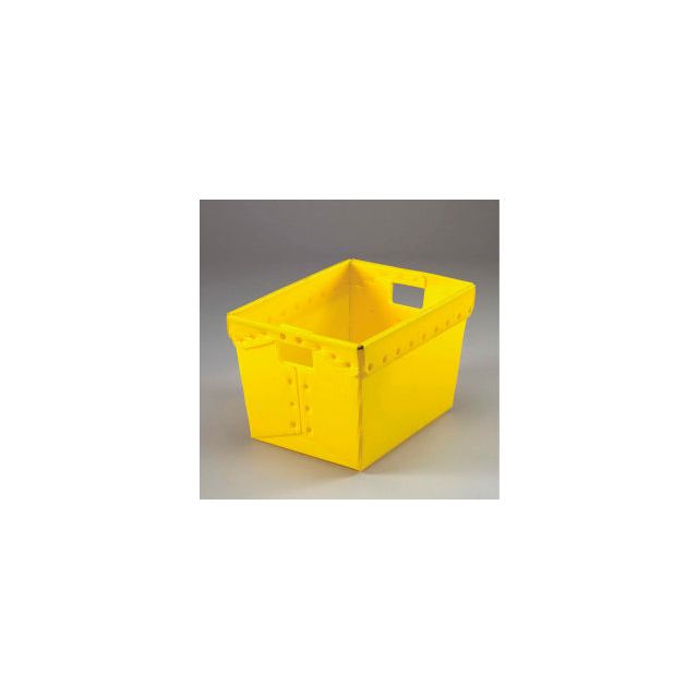 GoVets™ Corrugated Plastic Totes - Postal Nesting- No Lid 18-1/2x13-1/4x12 Yellow 915YL257