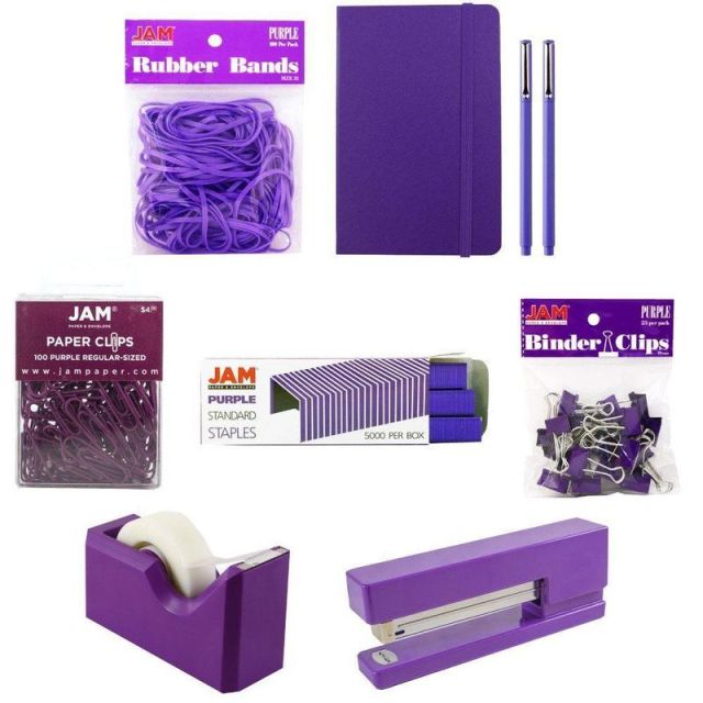 JAM Paper 5-Piece Office Starter Kit, Purple (Min Order Qty 2) MPN:338756PU