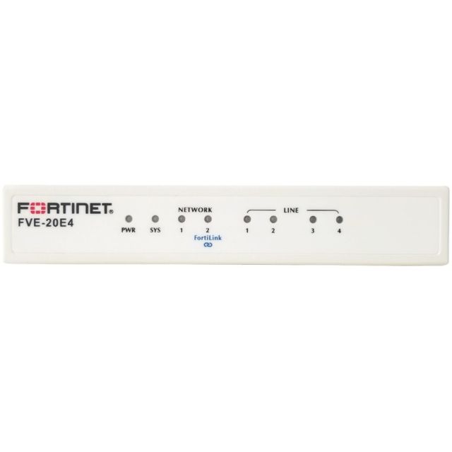 Fortinet FortiVoice Enterprise 20E4 VoIP Gateway - 2 x RJ-45 - 2 x FXS - 4 x FXO - Fast Ethernet - Desktop - TAA Compliant MPN:FVE-20E4