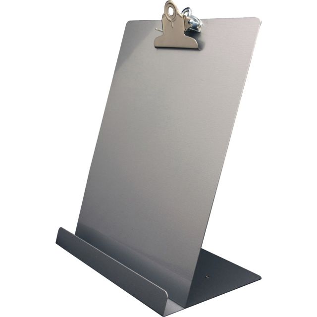 Saunders Document/Tablet Holder Stand - 12.3in x 9.5in x 5in - Aluminum - 1 Each - Silver (Min Order Qty 2)