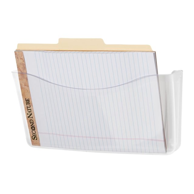Rubbermaid Unbreakable Single-Pocket Wall File, Letter Size, 6 13/16inH x 13 3/4inW x 3inD, Clear (Min Order Qty 5) MPN:65972ROS