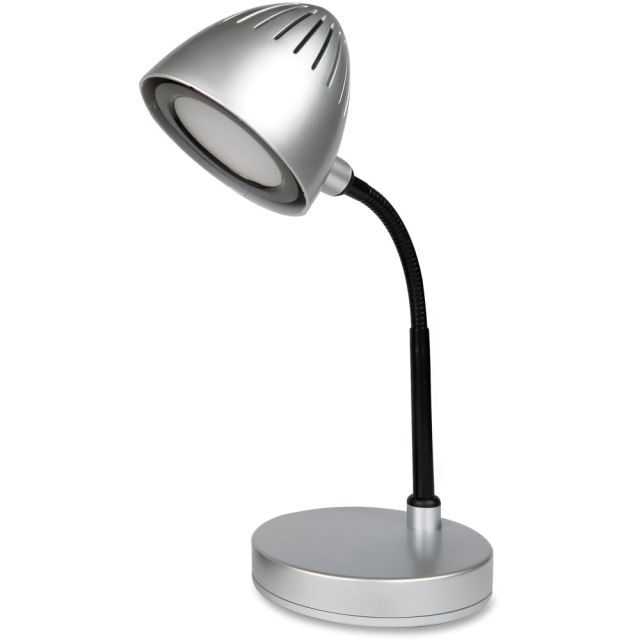 Lorell LED Shade Desk Lamp, Silver 99777