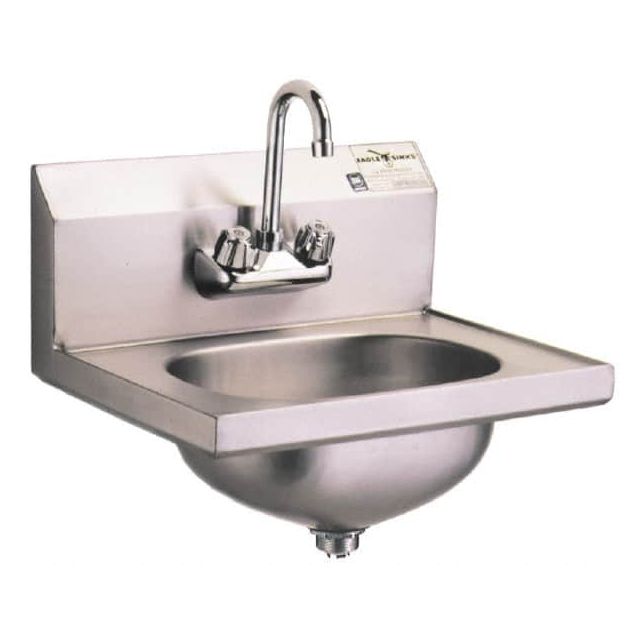 Hand Sink: Wall Mount, 304 Stainless Steel MPN:HSA-10-F