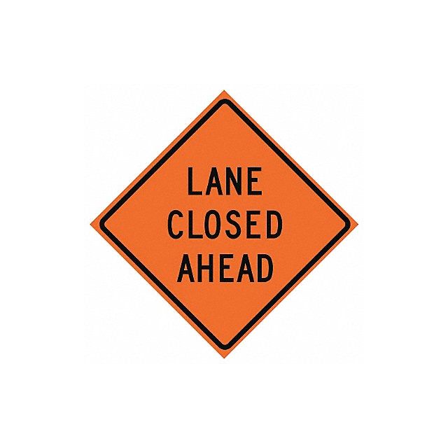 Lane Closed Traffic Sign 36 x 36 MPN:669-C/36-NRVFO-LC