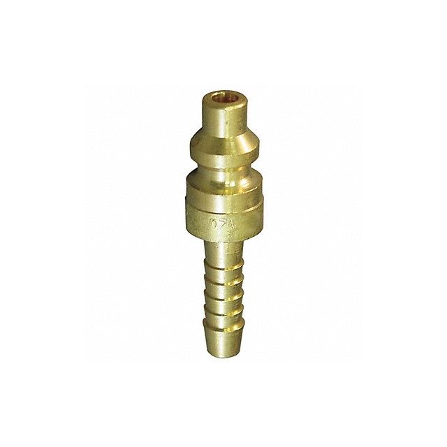 Coupler Plug Hose Barb 1/4 Brass MPN:09A