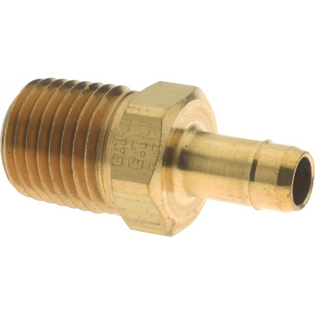 Barbed Tube Male Connector: 1/4