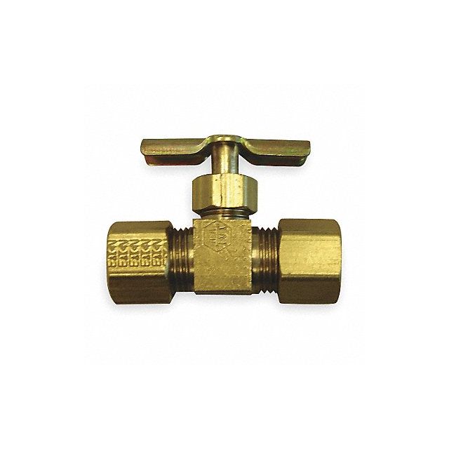 Needle Valve Straight Brass 3/16 In Tube MPN:A6763
