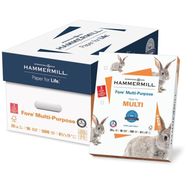 Hammermill Punched Multi-Use Paper, Letter Size (8 HAM103275