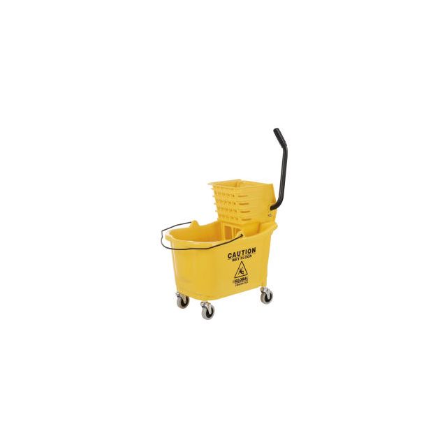GoVets™ Mop Bucket & Wringer Combo 38 Qt. Side Press Yellow 594260