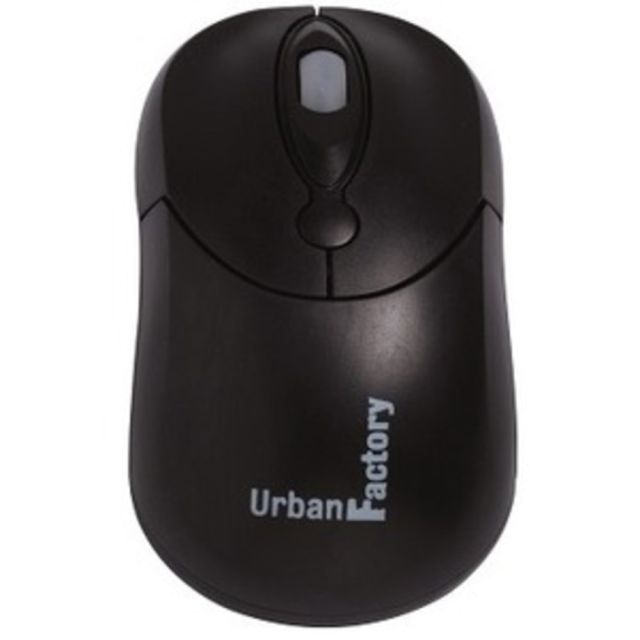 Urban Factory Crazy Mouse - Optical - Cable - Black - USB - 800 dpi - Scroll Wheel - 3 Button(s) - Symmetrical (Min Order Qty 3)