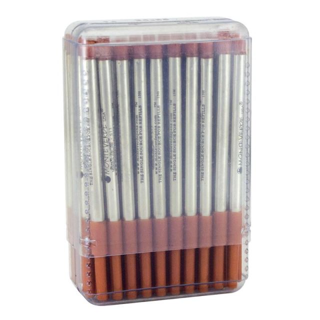 Monteverde Ballpoint Refills For Sheaffer Ballpoint Pens, Medium Point, 0.7 mm, Brown, Pack Of 50 Refills S134BN