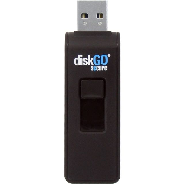 EDGE 16GB DiskGo Secure Pro USB 3.0 Flash Drive - 16 GB - USB 3.0 - 256-bit AES - Lifetime Warranty (Min Order Qty 3) MPN:PE242954