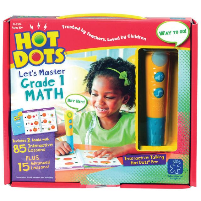 Educational Insights Hot Dots Lets Master Grade 1 Math (Min Order Qty 2) MPN:EI-2374