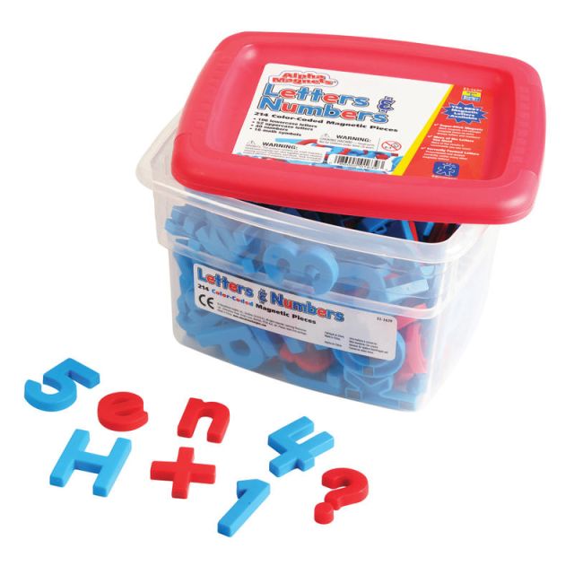 Educational Insights  AlphaMagnets & MathMagnets, Red And Blue, Pack Of 214 (Min Order Qty 2) MPN:EI-1639